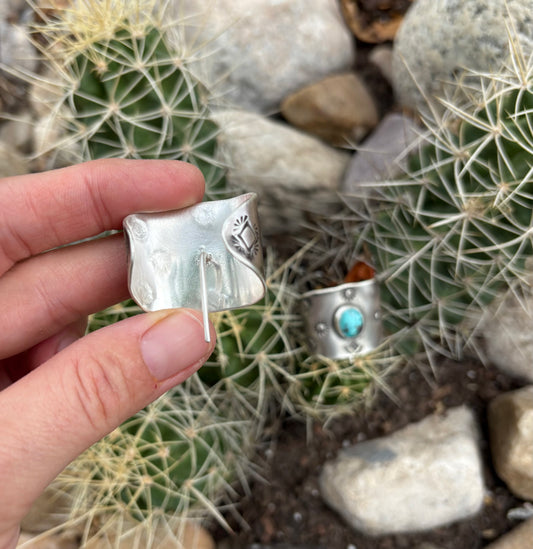 Turquoise Braid Cuff Set