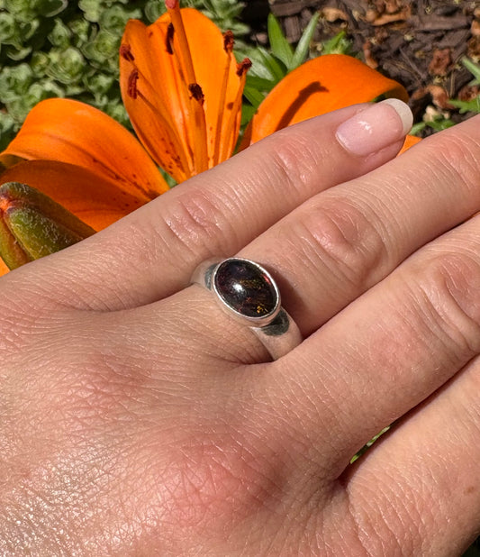 Ethiopian Smoke Opal Ring (Size 8)