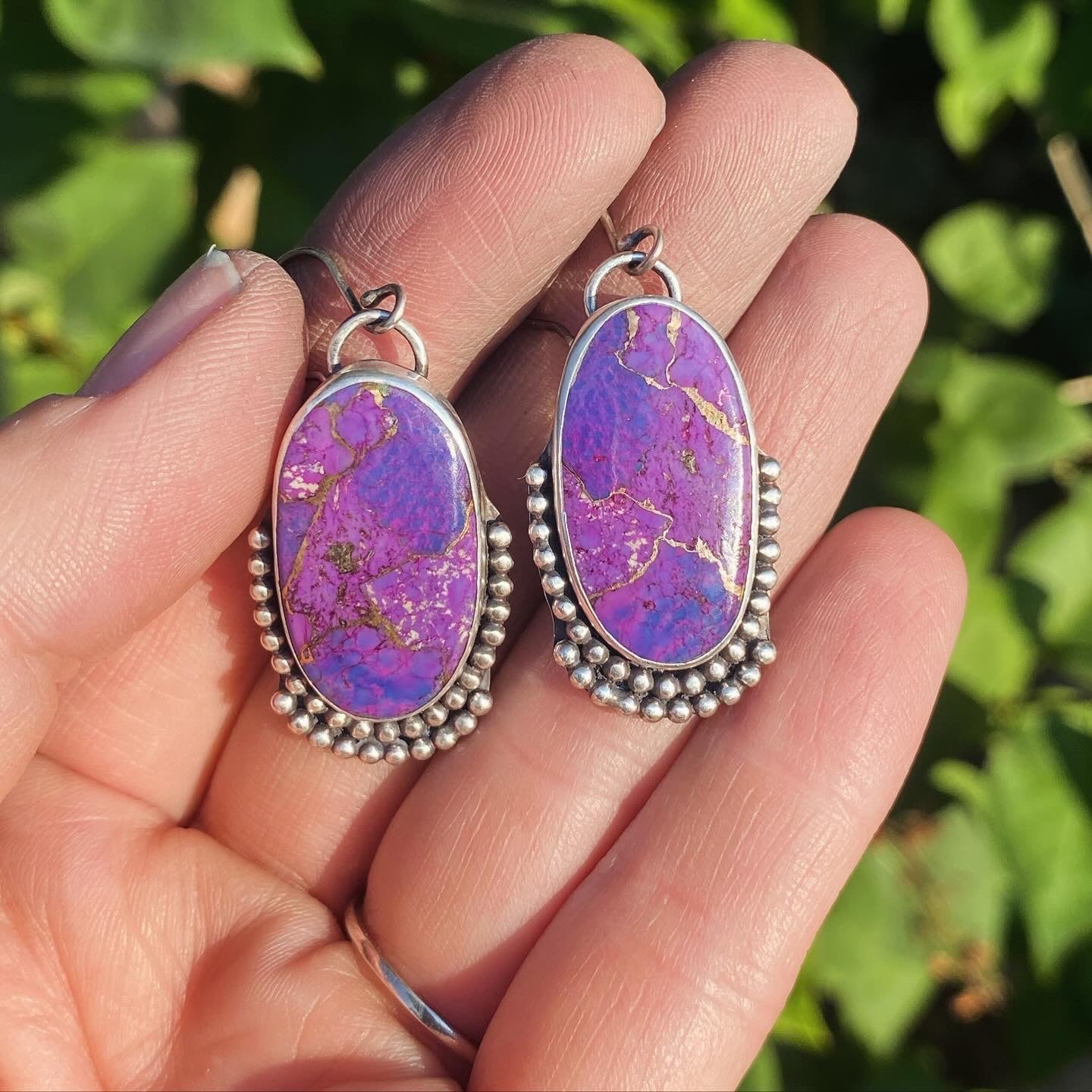 Purple Mohave Turquoise Earrings