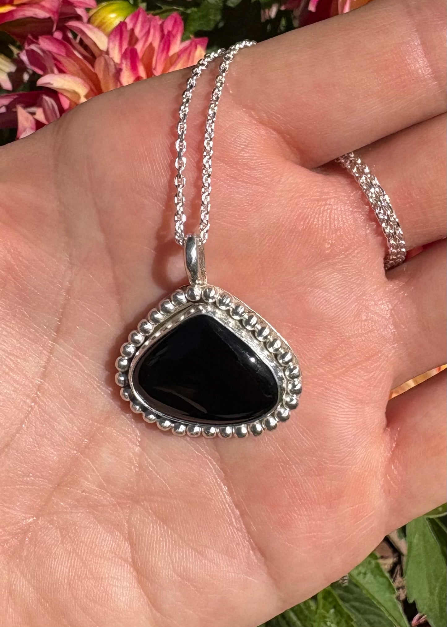 Onyx Necklace (20 inch chain)