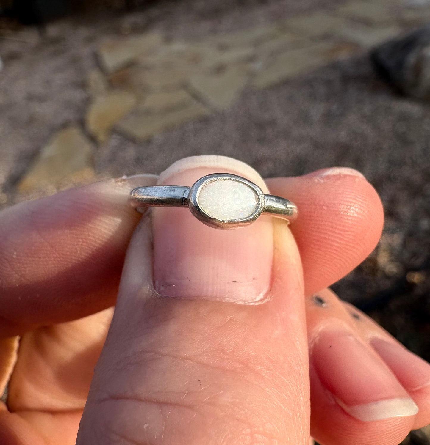 Small Opal Ring (Size 5)