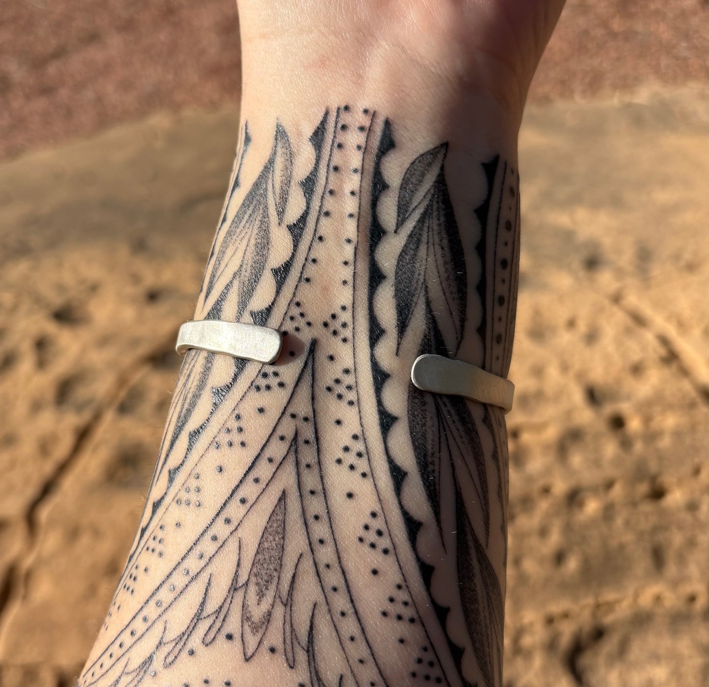 Hammered Silver Cuff Bracelet