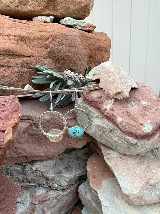 Kingman Turquoise Loop Earrings