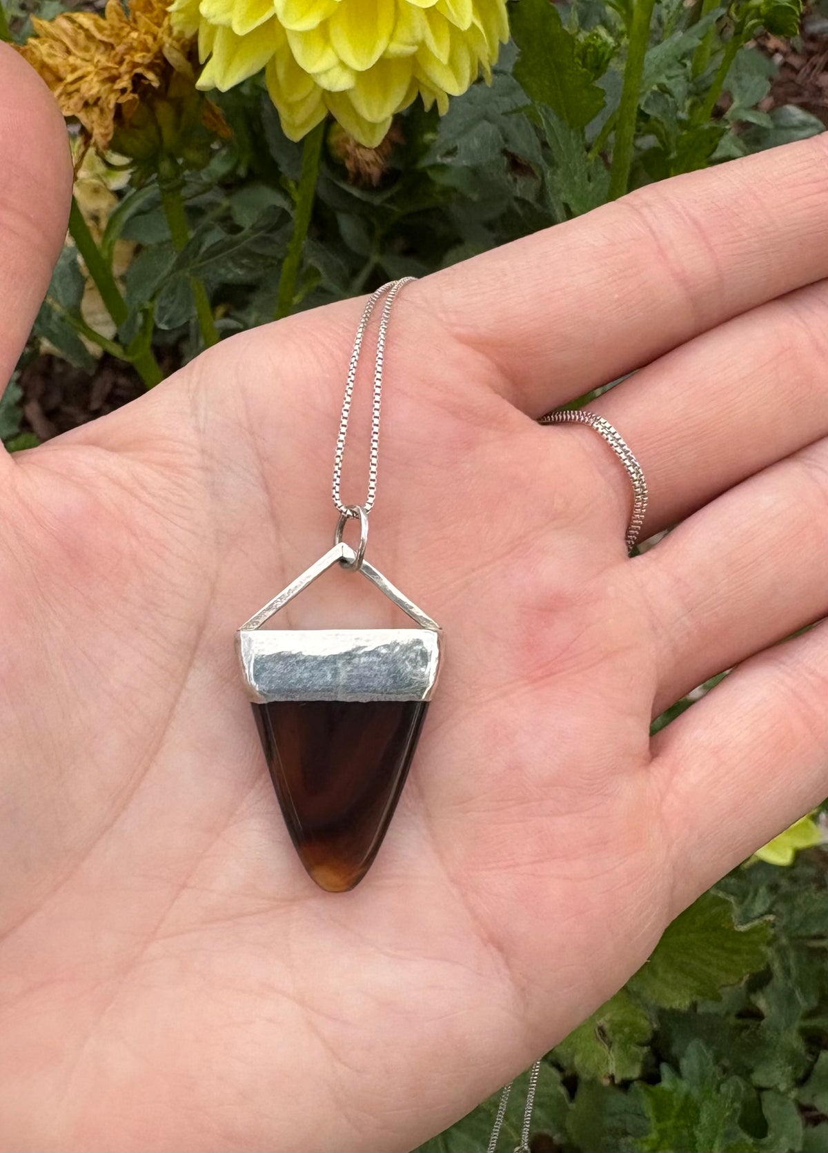 Montana Agate Necklace (18 inch chain)
