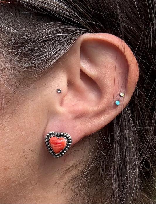 Spiny oyster shell earrings