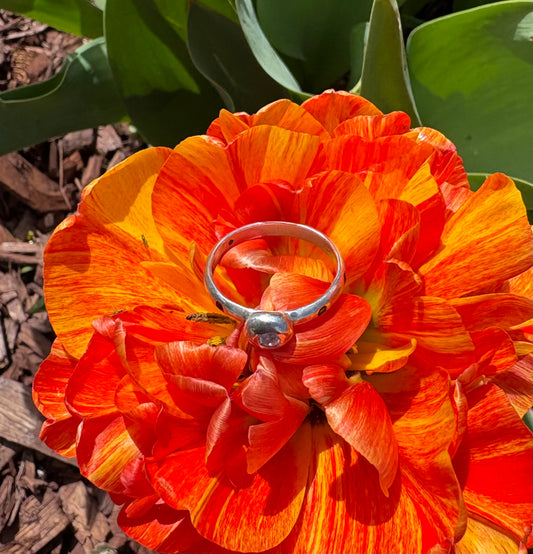 Cubic Zirconia and Spinel Ring (Size 10)