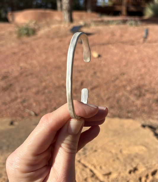 Hammered Silver Cuff Bracelet