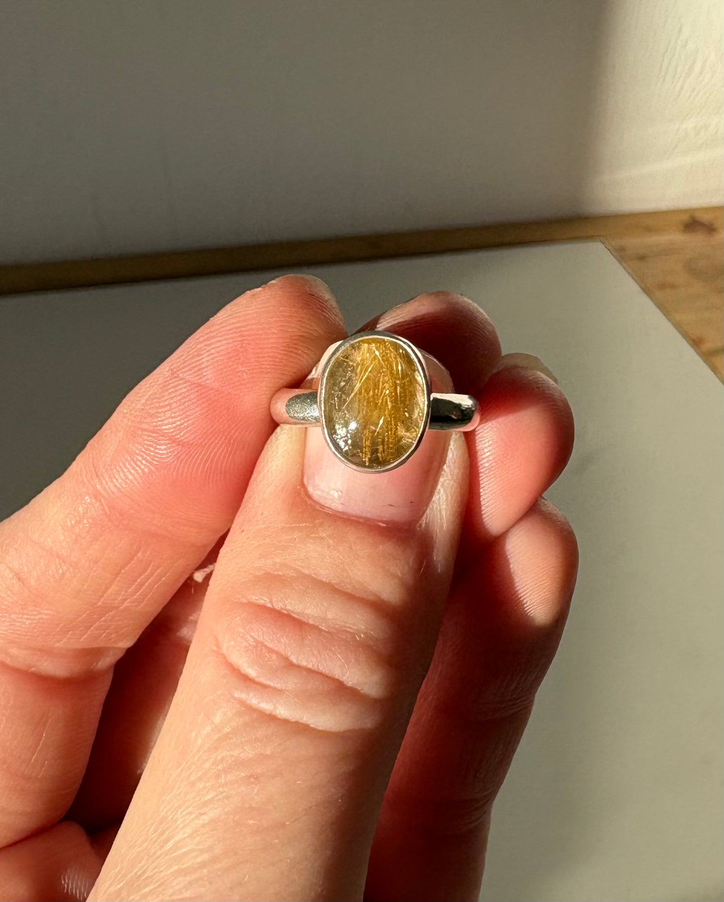 Rutile Quartz Ring (Size 5)