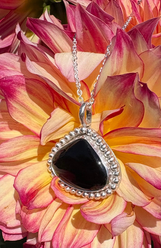 Onyx Necklace (20 inch chain)