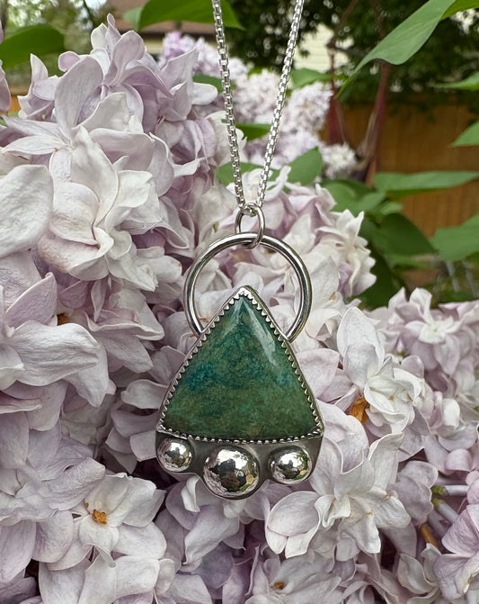 Shattuckite Necklace (18 inch chain)