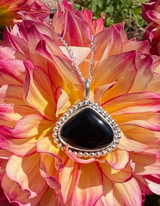 Onyx Necklace (20 inch chain)