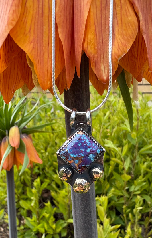 Purple Mohave Turquoise Necklace (18 inch chain)