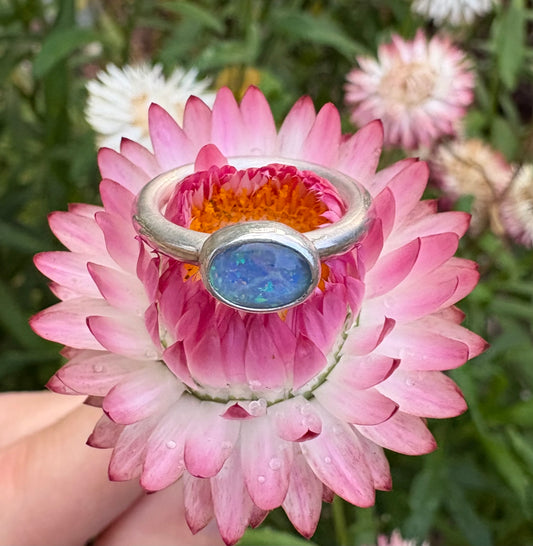Opal Triplet Ring (Size 4.5)