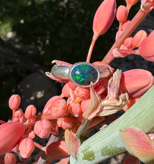 Ethiopian Smoke Opal Ring (Size 5.5)