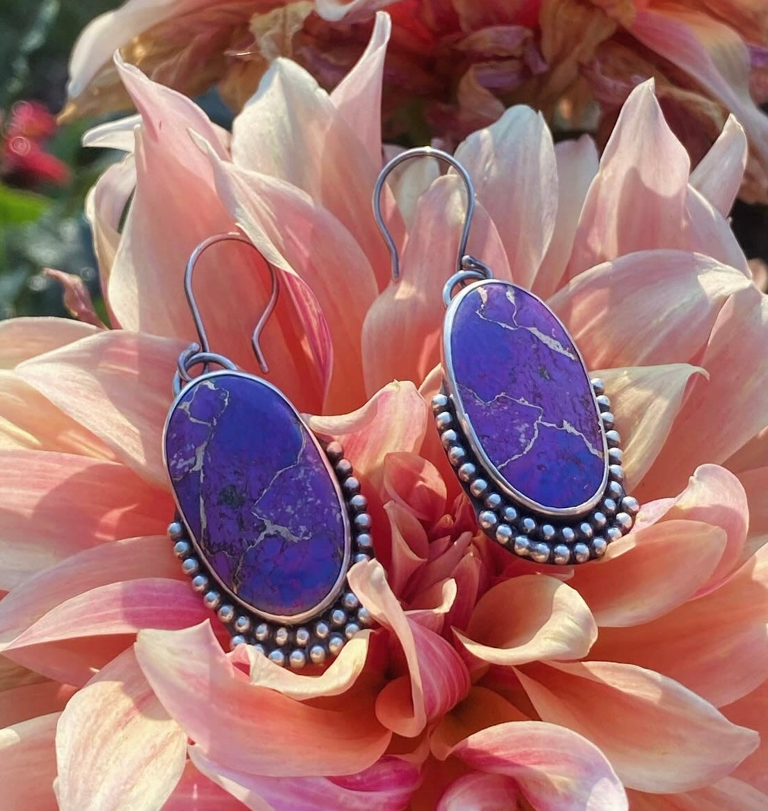 Purple Mohave Turquoise Earrings