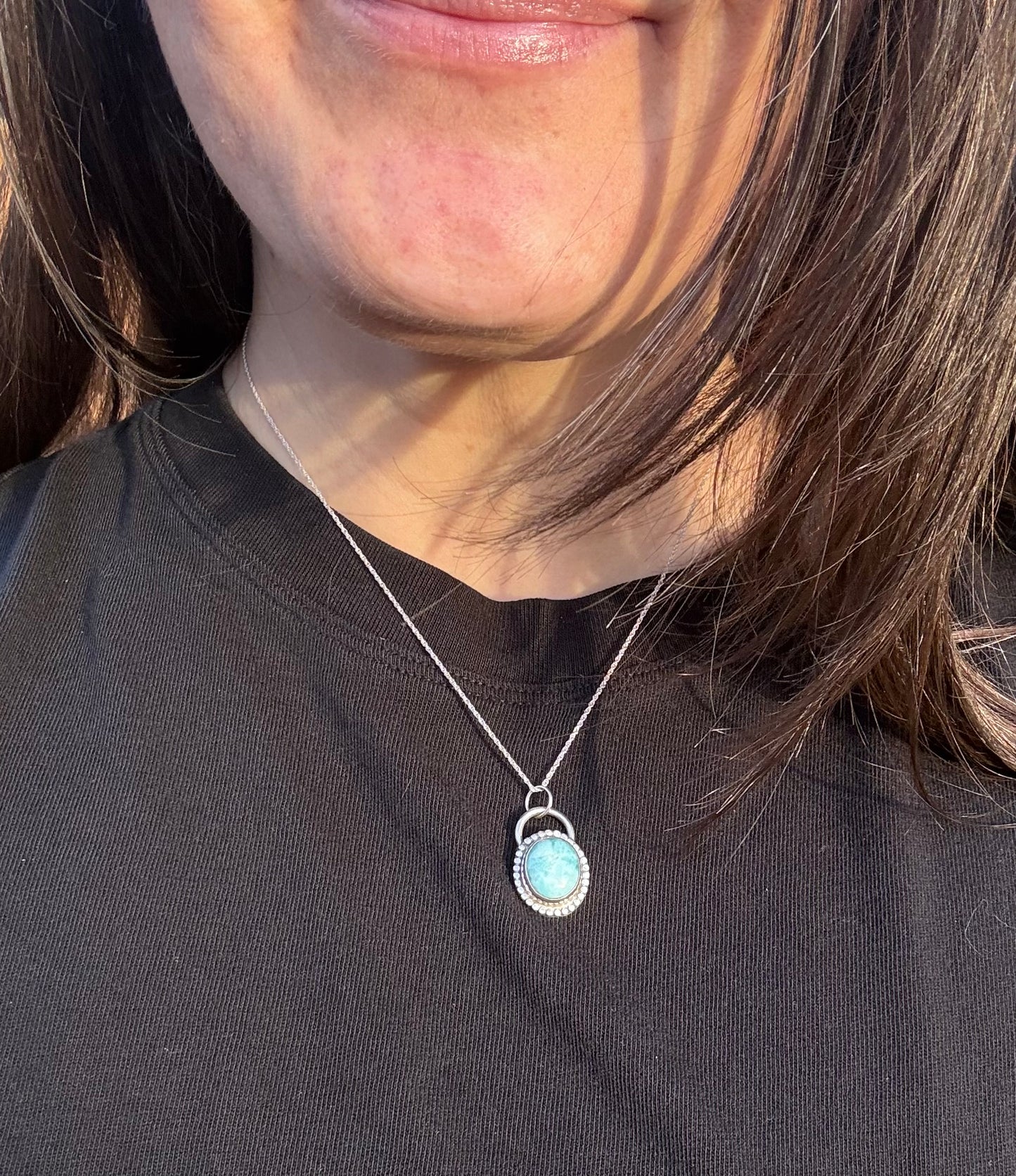 Larimar Necklace (18 inch chain)