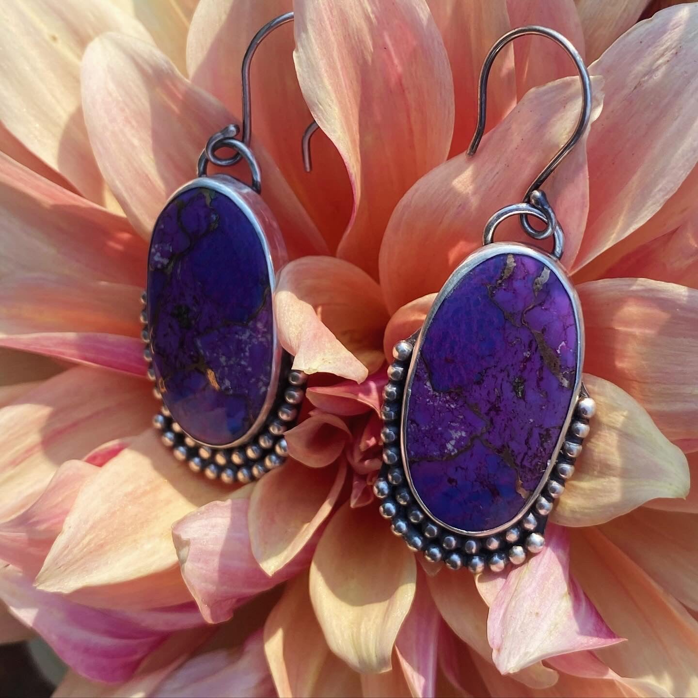 Purple Mohave Turquoise Earrings