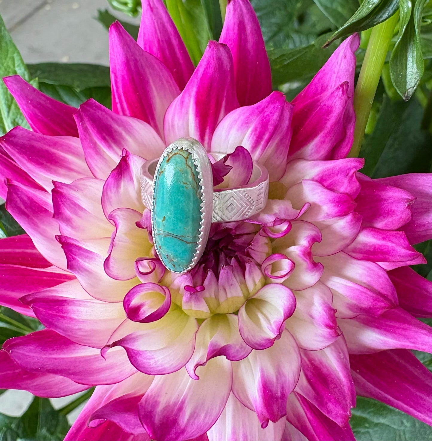 Kingman Turquoise Ring (Size 8)