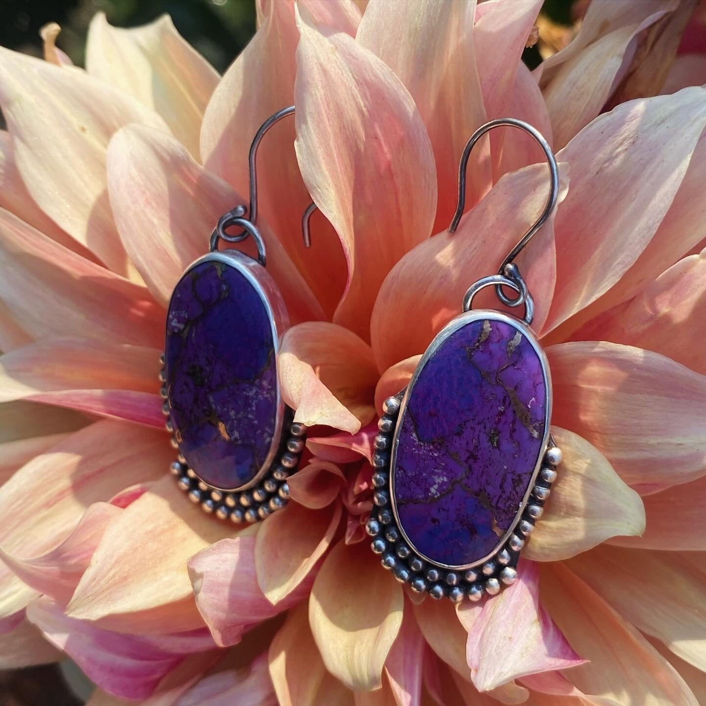 Purple Mohave Turquoise Earrings