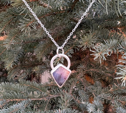 Dendritic Agate Necklace (18 inch chain)