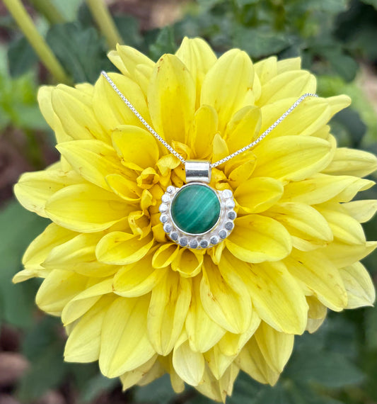 Malachite Necklace (18 inch chain)