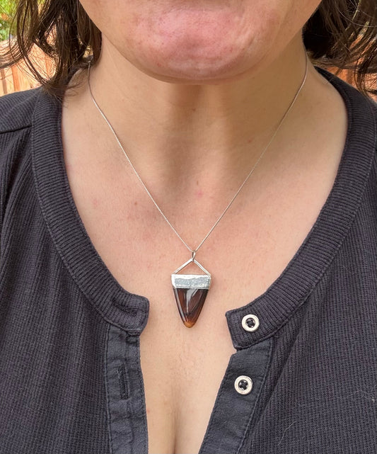 Montana Agate Necklace (18 inch chain)