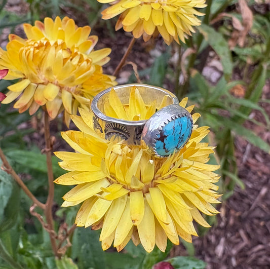 Kingman Turquoise Ring (Size 4.5)