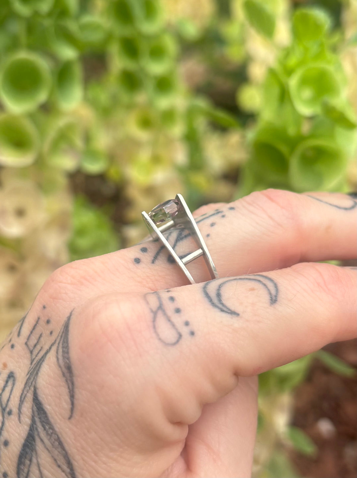 Ametrine Tension Set Ring (Size 8)