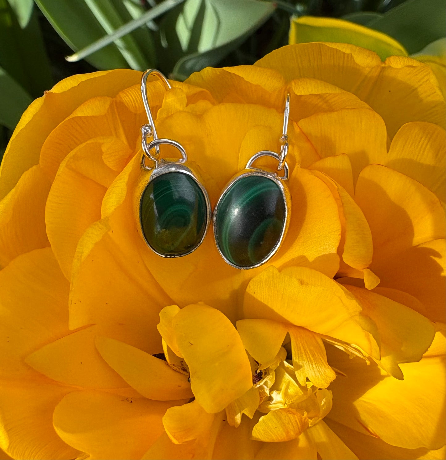 Malachite Earrings