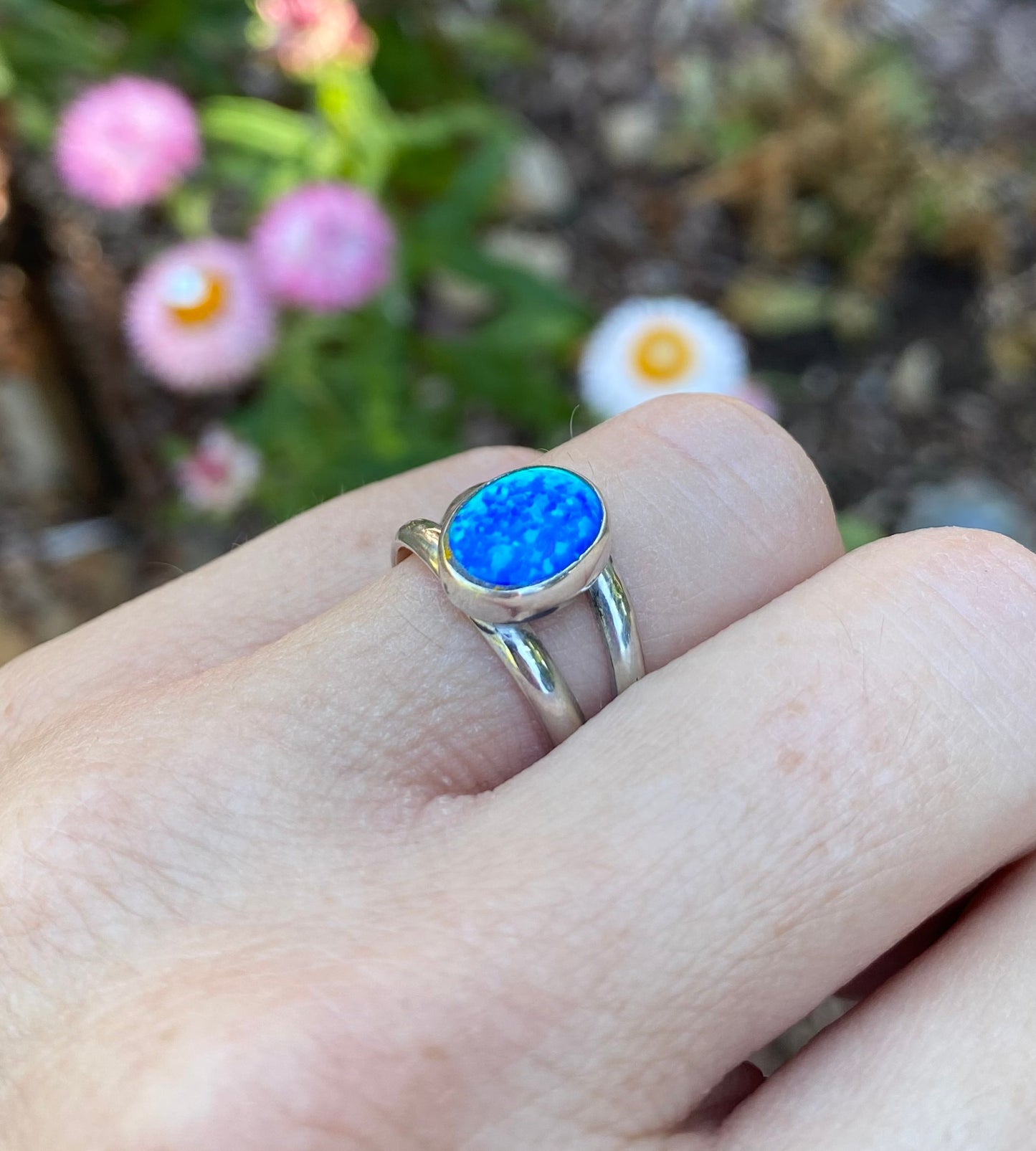 Lab Created Opal Ring (Size 6.75)