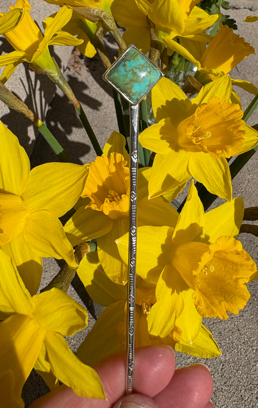 Kingman Turquoise Hair Pin