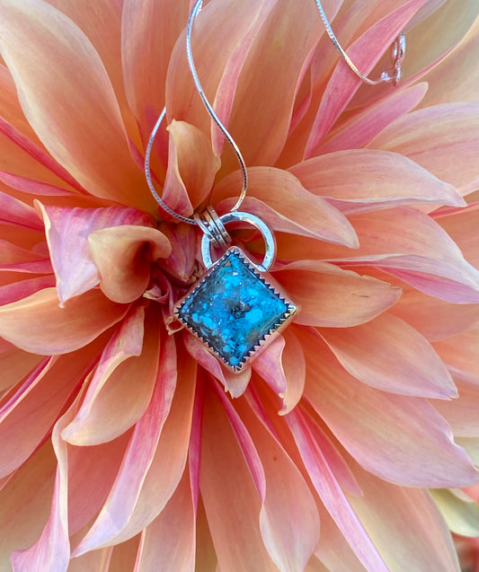 Kingman Turquoise Necklace (16 inch chain)