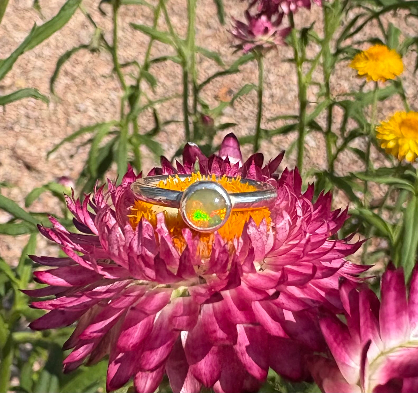 Tiny Ethiopian Opal Ring (Size 2.5)