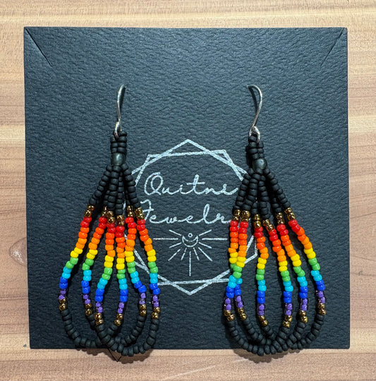 Flower Child Fringe Earrings (60 mm)