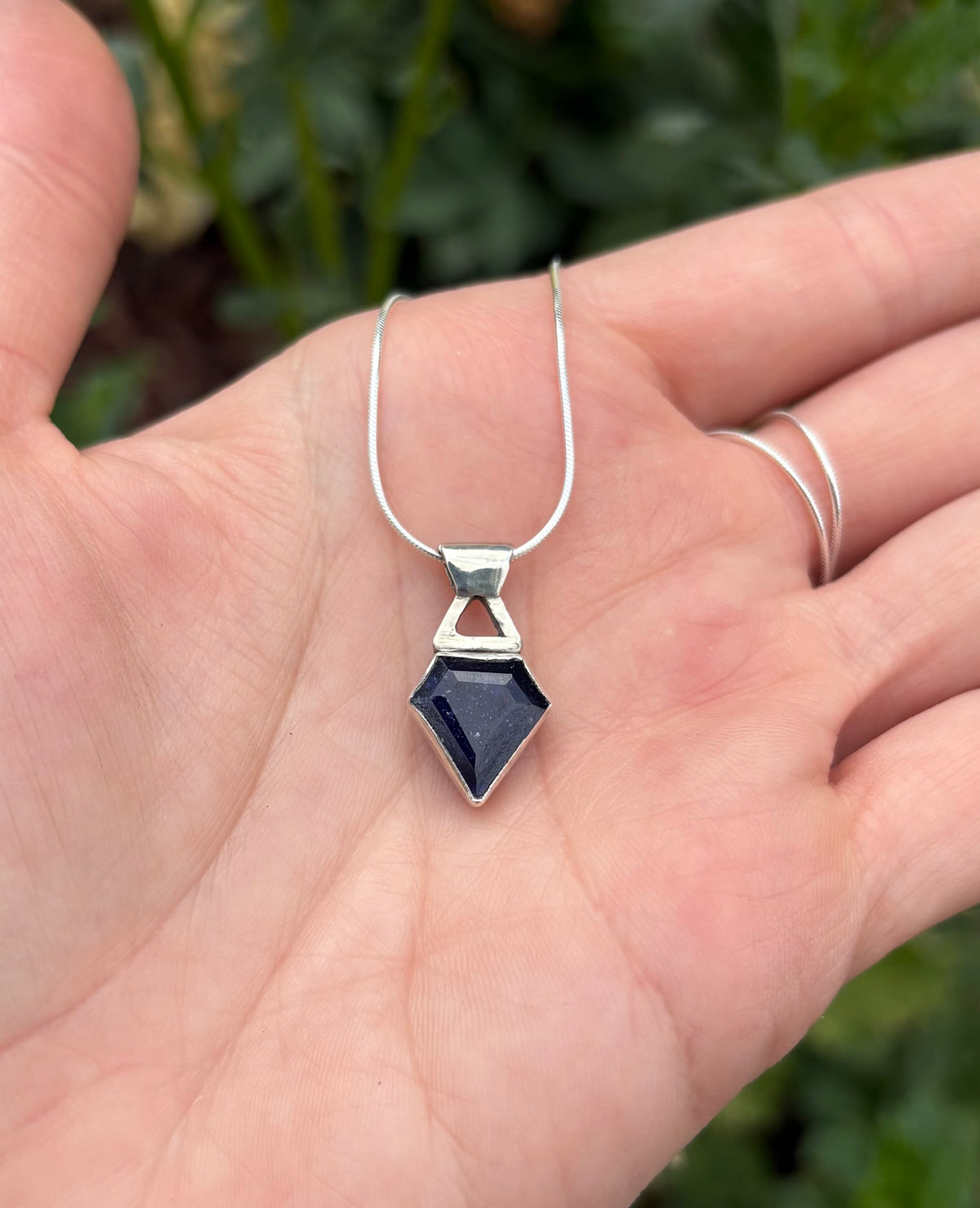 Thai Sapphire Necklace (18 inch chain)