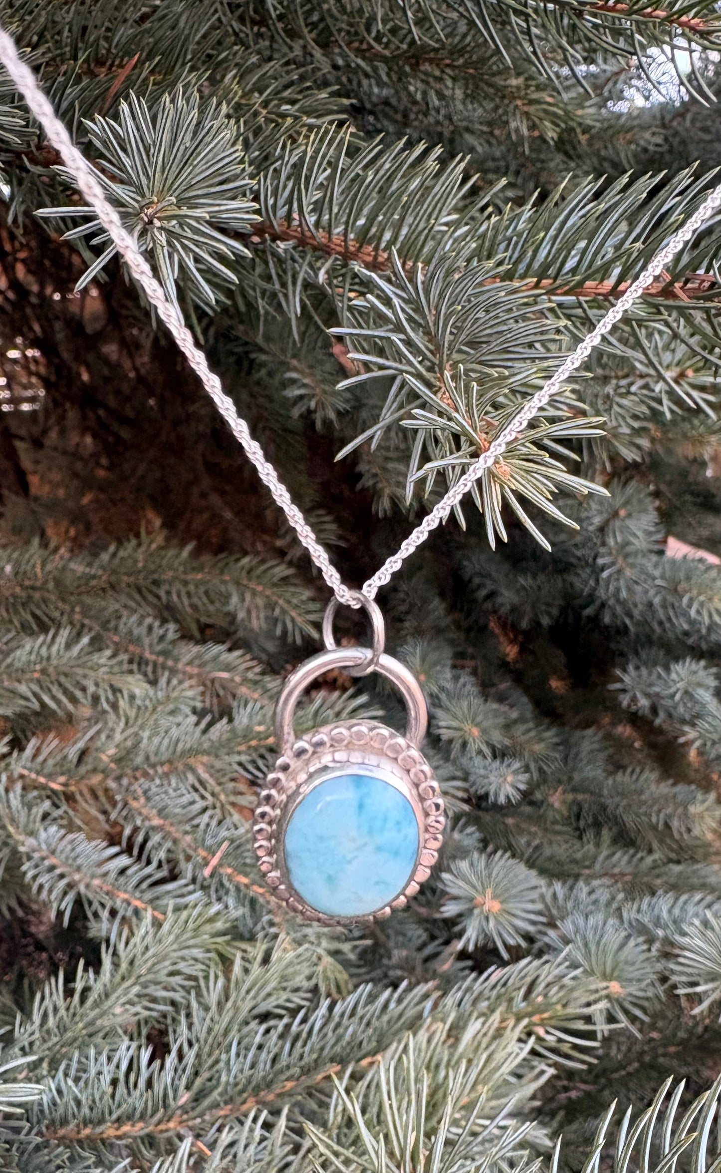 Larimar Necklace (18 inch chain)