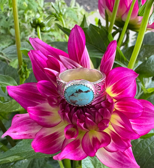 Kingman Turquoise Ring (Size 7)