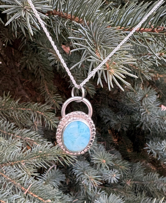 Larimar Necklace (18 inch chain)