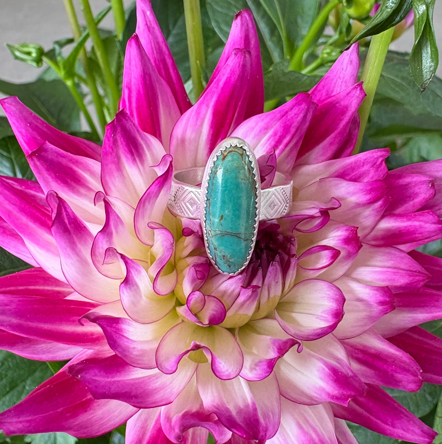 Kingman Turquoise Ring (Size 8)