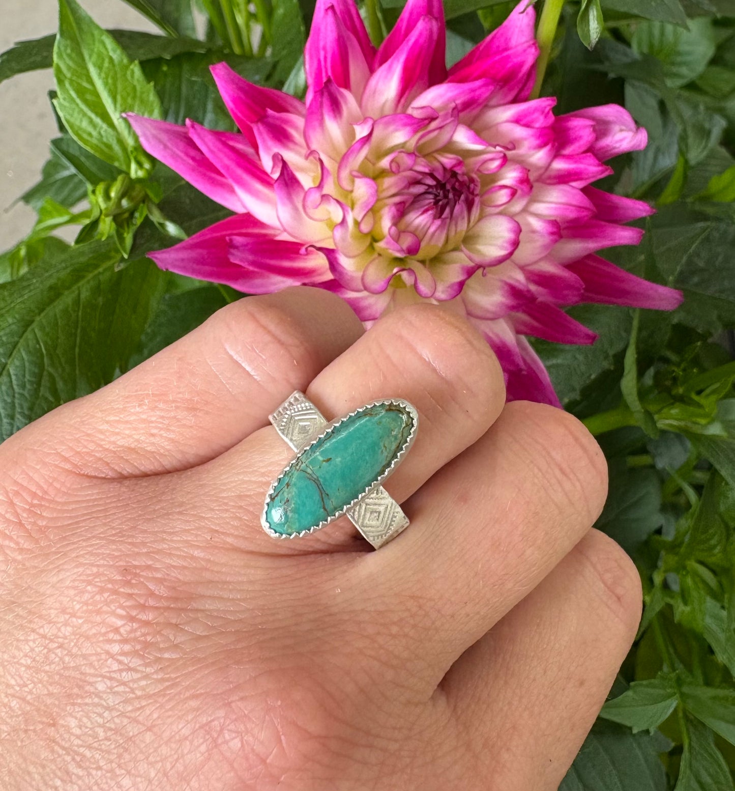 Kingman Turquoise Ring (Size 8)
