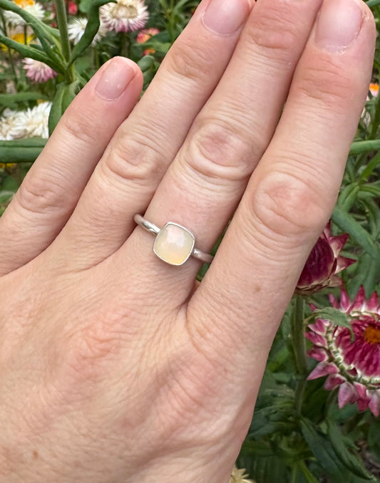Square Ethiopian Opal Ring (Size 7)